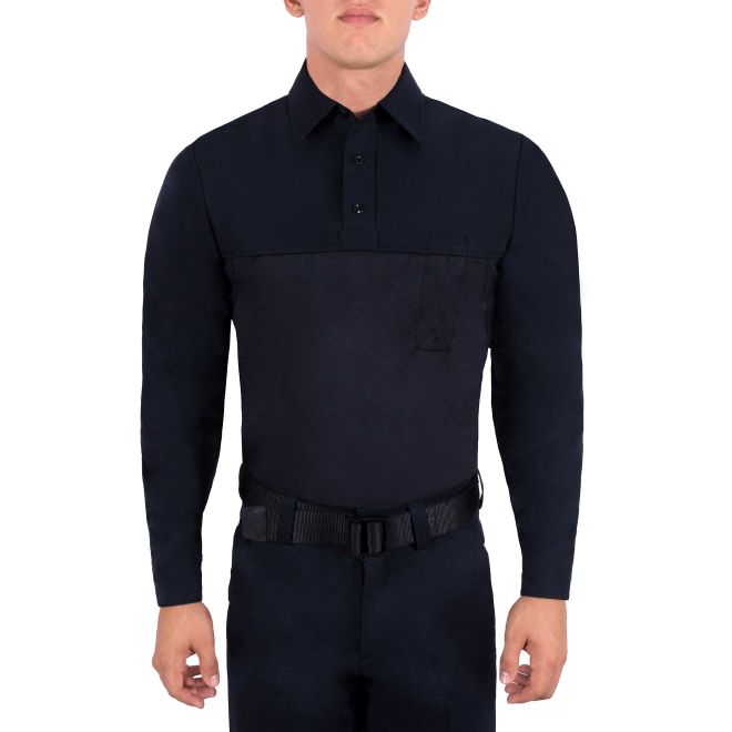 Blauer Polyester ArmorSkin Winter Base Shirt (8373) | The Fire Center | Fuego Fire Center | firefighter Gear | This Base Shirt addition means you can say goodbye to winter chills. Winter Base, our new long sleeve shirt, is fully lined with 215 gram wicking micro-fleece for breathable comfort and warmth.