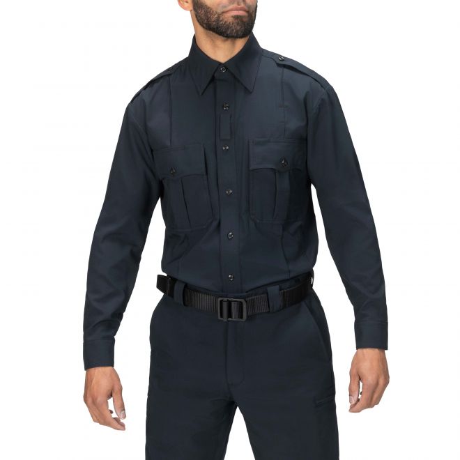 Blauer FlexRS Long Sleeve SuperShirt (8671) | The Fire Center | Fuego Fire Center | firefighter Gear | FlexRS™ material makes our fan-favorite SuperShirt® even better, with enhanced breathability, the durability of our proprietary low-profile ripstop material with a durable water repellent coating, and the professional appearance of a regular patrol uniform.