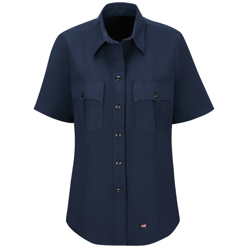 Introducing our new Station No. 73 Collection. Contemporary flame-resistant station wear built with functionality, comfort and NFPA® 1975 compliance in mind. Developed with extra features that enhance daily wear and fabric that more effectively wicks moisture from the skin to help reduce heat stress when things heat up. No badge tab. No epaulets. Banded collar for professional appearance. 