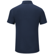 More protection. More benefits. More comfort. Our FR station wear classic short sleeve polo shirt made with Tecasafe® Plus Knit serves you better than cotton t-shirts with enhanced seam strength and fire service-specific features. Durable, comfortable, and cool. We've got you covered. Ribbed-knit collar. Hidden microphone pockets on both shoulders and pen pocket on left sleeve. Longer back hem helps stay tucked. Three button front placket with added mic loop.