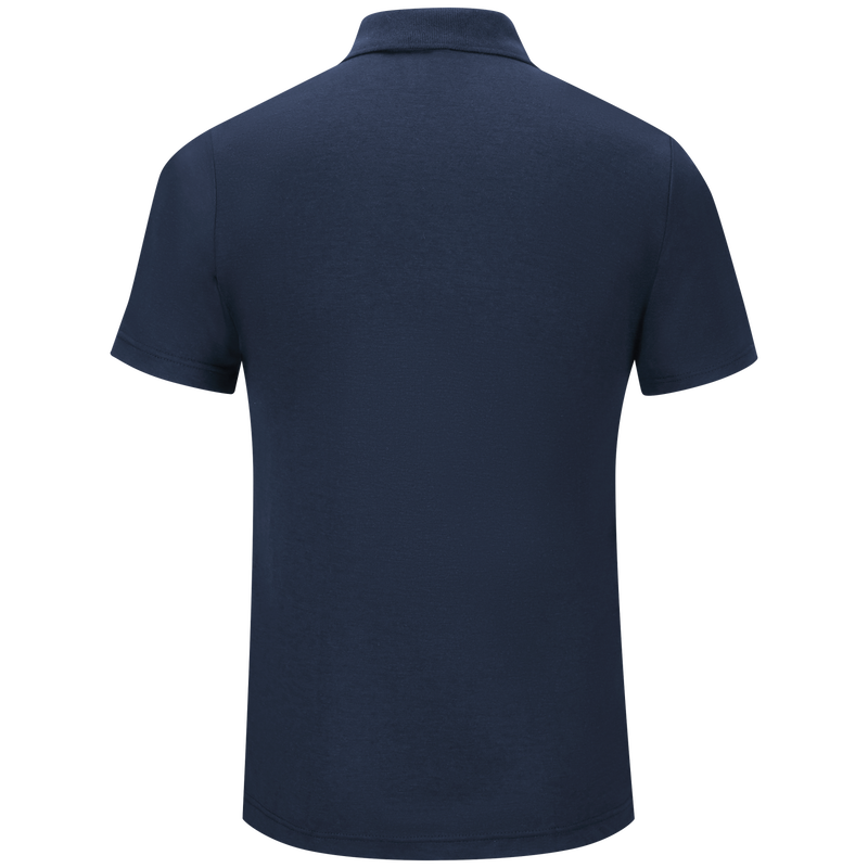 More protection. More benefits. More comfort. Our FR station wear classic short sleeve polo shirt made with Tecasafe® Plus Knit serves you better than cotton t-shirts with enhanced seam strength and fire service-specific features. Durable, comfortable, and cool. We've got you covered. Ribbed-knit collar. Hidden microphone pockets on both shoulders and pen pocket on left sleeve. Longer back hem helps stay tucked. Three button front placket with added mic loop.