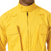 Our Wildland jackets reflect everything you need from your gear when it’s go-time. 3M™ Scotchlite™ Reflective Material on the sleeves. 3" stand-up collar to interface with helmet shroud. Hassle-free, hoo-kand-loop pocket flap closures and adjustable cuffs. Bi-swing back for increased ease of movement. Two microphone clips on shoulders (left and right). Reinforced, articulated elbows hold up under the toughest conditions. Regular fit. Two bellowed radio chest pockets with hook-and-loop closures.