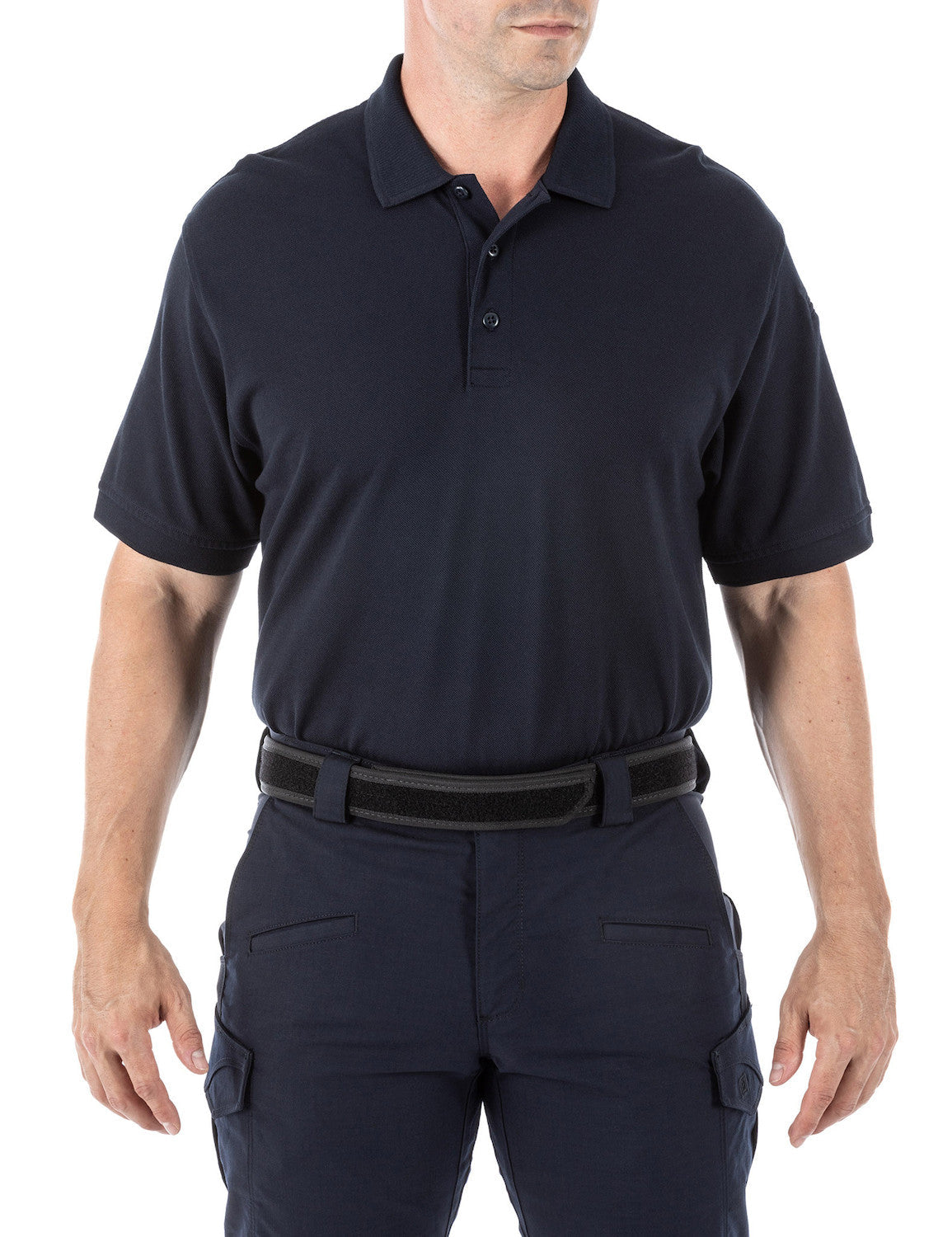 Pflugerville | Tactical Professional Short Sleeve Polo (41060) | The Fire Center | The Fire Store | Store | Fuego Fire Center | 5.11’s Professional Short Sleeve Polo is made of durable, soft 100% cotton pique knit that’s treated to retain color. The Professional Short Sleeve Polo features a stay-flat, no-roll collar, pen pockets on the sleeve, and shrink, wrinkle, and fade-resistance fabric.