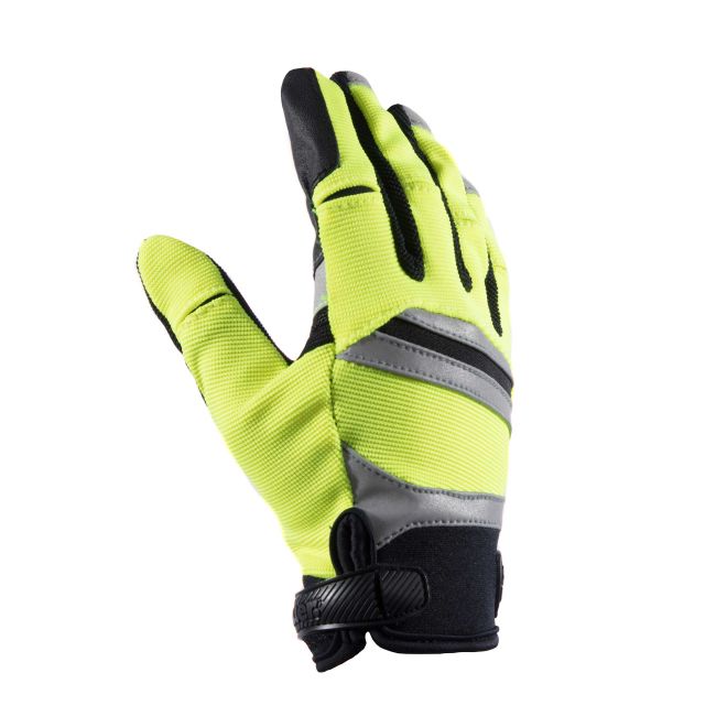 Blauer Hi-vis Storm glove keeps you ready to be seen on traffic assignments with protection and comfort equal to a regular light-duty patrol glove. Water-repellent ribbed hi-vis Spandex shell fabric with 3M™ Scotchlite™ reflective trim keeps you dry and visible.
