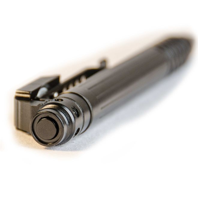 Blauer Tactical Uniform Pen (LT100) | The Fire Center | Fuego Fire Center | firefighter Gear | The LED’s and 60 lumens of light in our Tactical Pen Light offers illumination of your scene and also distracts individuals immediately in front of you, making it more difficult to see your position and actions. Secondary red light blinks to help locate pen at night.