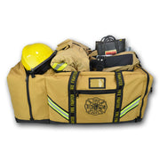 Lightning Xtreme 3XL Turnout Gear Bag (LXFB10XT) | The Fire Center | Fuego Fire Center | Store | FIREFIGHTER GEAR | FREE SHIPPING | A variation of the original LXFB10 from Lightning X, we’ve made it even stronger after feedback from hundreds of firefighters in the field. The LXFB10XT is made to match the look and durability of your turnout gear by using heavy duty RIPSTOP nylon in a golden/tan color variation.