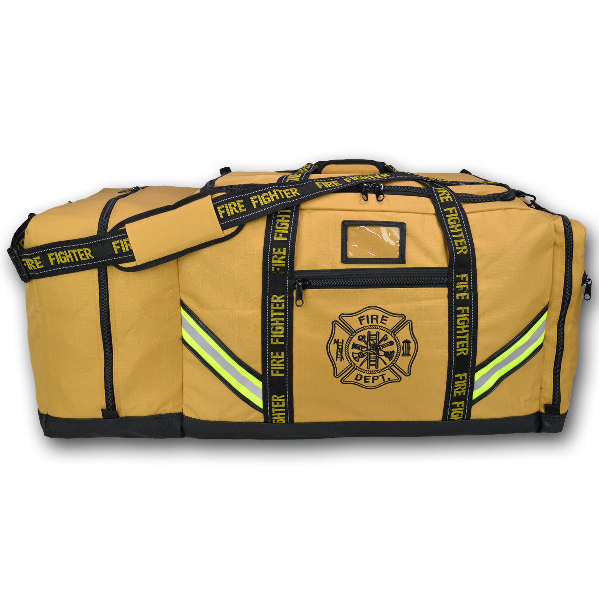 Lightning Xtreme 3XL Turnout Gear Bag (LXFB10XT) | The Fire Center | Fuego Fire Center | Store | FIREFIGHTER GEAR | FREE SHIPPING | A variation of the original LXFB10 from Lightning X, we’ve made it even stronger after feedback from hundreds of firefighters in the field. The LXFB10XT is made to match the look and durability of your turnout gear by using heavy duty RIPSTOP nylon in a golden/tan color variation.