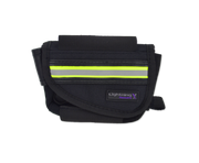 Lightning X Quick Access Hip Pouch (LXMB5-HP) | The Fire Center | The Fire Store | Store | FREE SHIPPING | The LXMB5-HP Essential EMT Hip/Belt Pouch is made of nylon, leather and neoprene with lime yellow/silver reflective trim. It’s made to hold essential items such as trauma sheers, penlight, bandages, flashlight, pocket knife, bandage sheers and a special dispenser compartment for two pairs of medical