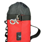 Lightning X Deluxe Personal Rope Bag w/ Handle (LXRB5) | The Fire Center | Fuego Fire Center | Store | FIREFIGHTER GEAR | FREE SHIPPING | The LXRB5 is a personal rope bag designed to hold 50ft of NFPA 8mm lifeline or 40ft of 1/2″ rescue rope. This is the perfect size for use as a bailout bag, individual RIT line or even a water rescue throw bag. It features 4 webbing loops on the right side for attaching carabiners and other hardware, and a webbing handle on the left. 