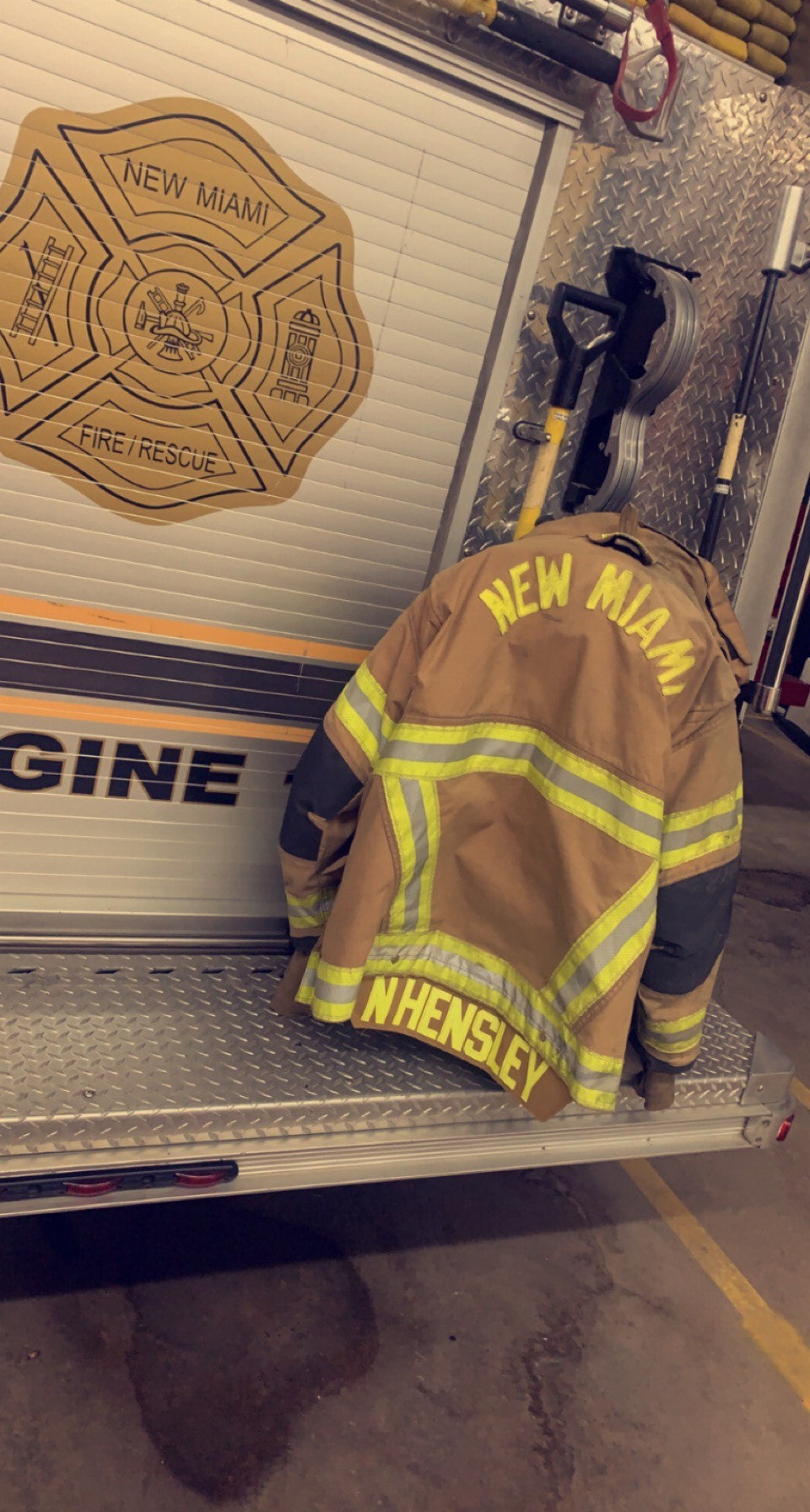 Customized BLACK Messenger Bag made to look like Firefighter