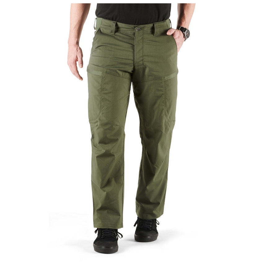 5.11 Tactical APEX™ Pant (74434) | The Fire Center | The Fire Store | Store | Fuego Fire Center | Firefighter Gear | Flexible and functional, the Apex Pant sets the standard for speed and versatility with 5.11®’s Flex-Tac® mechanical stretch canvas. Featuring a comfort waistband, an internal flex cuff pocket, hidden handcuff key pocket, zippered thigh pockets with internal magazine storage, and deep, reinforced main pockets, the Apex Pant is made for action. 